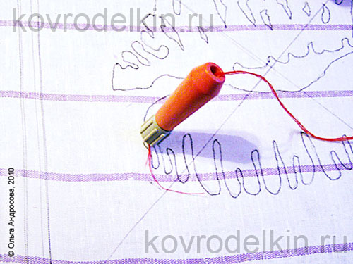 ковровая игла, игла для ковровой техники, игла для ковровой вышивки как пользоваться, как вышивать ковровой иглой